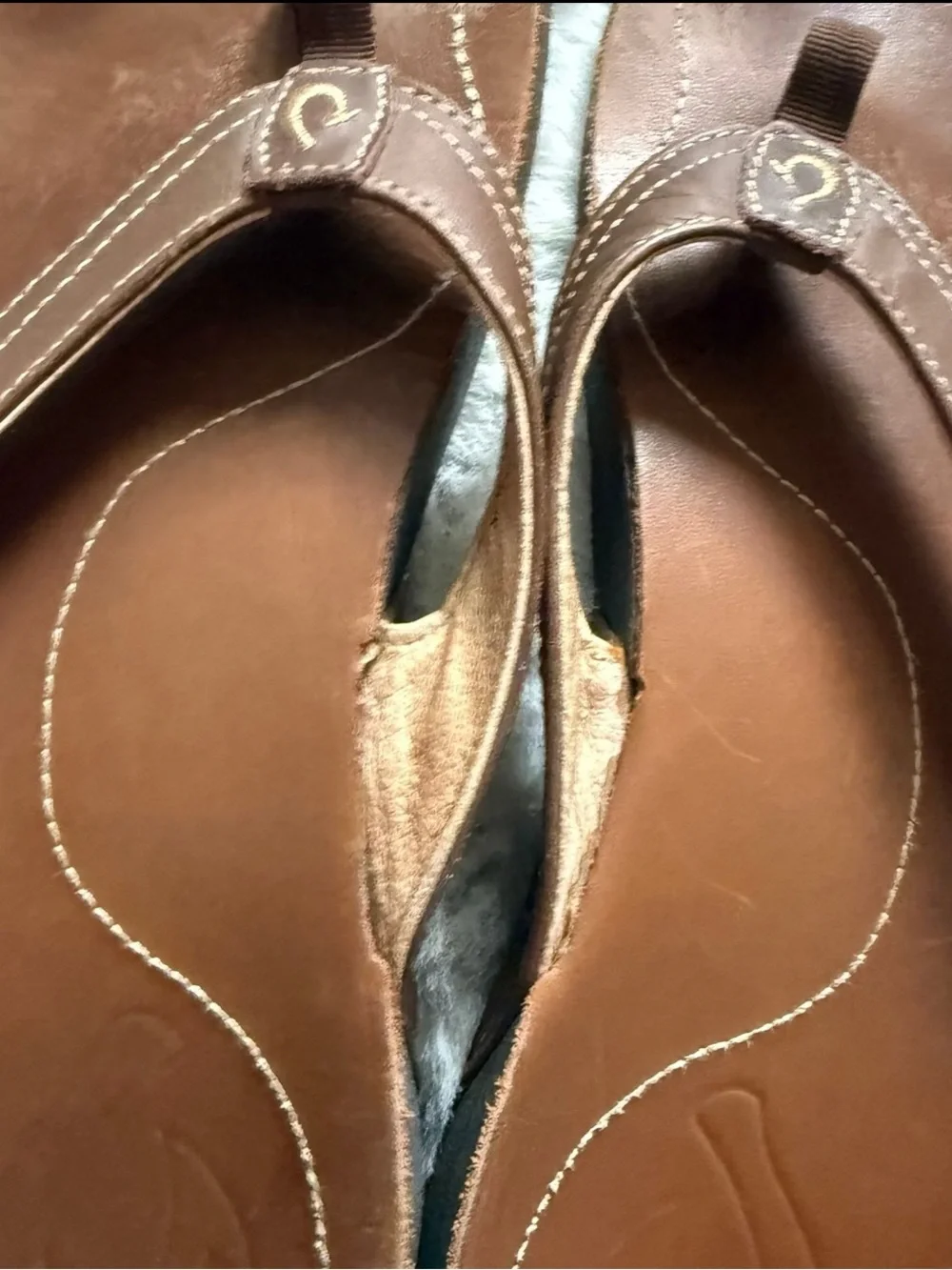 OluKai Kumu Brown Leather Flip-Flop Sandals Women’s Size US 7 EU 37 - Picture 11 of 12